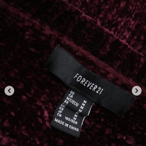 Forever 21 Chenille Velvet Sweater | Size M | EUC - Picture 3 of 3